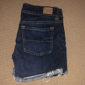 American Eagle dark wash jean shorts